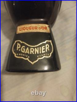 Bouteille céramique époque art déco Liqueur D'or Paul Garnier Enghien 1920