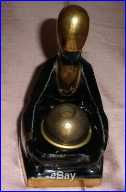 Brûle parfum / encens Céramique noir & or Homme oriental dans le goût de Robj
