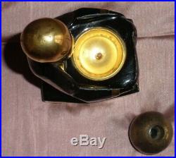 Brûle parfum / encens Céramique noir & or Homme oriental dans le goût de Robj