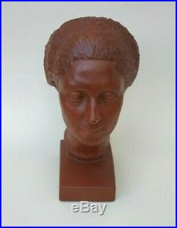 Buste de femme par Claudius Linossier 1927 Art Déco Liberty