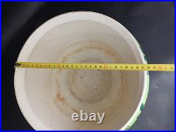 CACHE POT CÉRAMIQUE FIVES LILLES DE BRUYN ART DECO FLEURS JARDINIERE VASE ø27cm