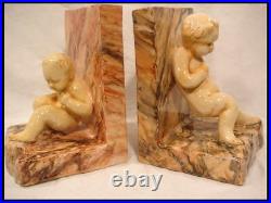 CLEMENT MASSIER PAIRE DE SERRE LIVRES CERAMIQUE EMAILLEE ART DECO Bookend