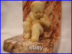 CLEMENT MASSIER PAIRE DE SERRE LIVRES CERAMIQUE EMAILLEE ART DECO Bookend