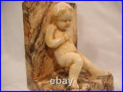 CLEMENT MASSIER PAIRE DE SERRE LIVRES CERAMIQUE EMAILLEE ART DECO Bookend