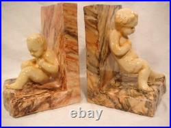 CLEMENT MASSIER PAIRE DE SERRE LIVRES CERAMIQUE EMAILLEE ART DECO Bookend
