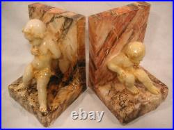 CLEMENT MASSIER PAIRE DE SERRE LIVRES CERAMIQUE EMAILLEE ART DECO Bookend