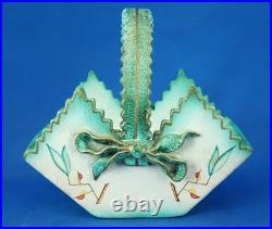 C. I. M. A. CIMA Italy, Vase panier en céramique Art déco 1900 attribué Nino Strada C. I. M. A. CIMA Italy, Vase panier en céramique Art déco 1900 attribué Nino Strada