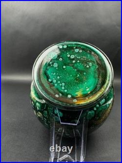 Cache-pot Art Déco en céramique à glaçures flammées années 1920-30