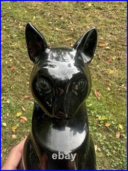 Cat Katze Chat Lemanceau Sculpture Statue Objets Animal Craquele Art Deco 1930