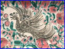 Cazaux Edouard plat vide poche céramique émaillée art déco oiseau mythologique