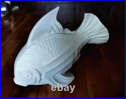 Ceramique Craquelé 1930 Je Jan Poisson Art Deco St Clement Adnet Pecheur Vintage