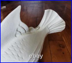 Ceramique Craquelé 1930 Je Jan Poisson Art Deco St Clement Adnet Pecheur Vintage