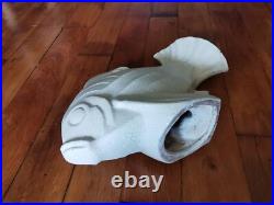 Ceramique Craquelé 1930 Je Jan Poisson Art Deco St Clement Adnet Pecheur Vintage