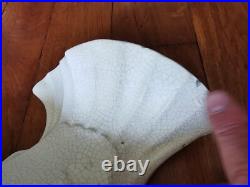 Ceramique Craquelé 1930 Je Jan Poisson Art Deco St Clement Adnet Pecheur Vintage