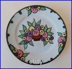 Ceramique HB Assiette Decorative Art Déco 22,7Cm France 1925-30