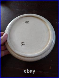 Ceramique Louis Dage Plateau Et Pot En Raku Monte Argent Ceramique Art Deco 1930