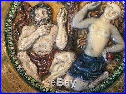 Céramique art déco Louis Muller Victor Canale décor Adam Eve (no buthaud) Lyon