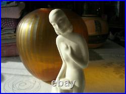 Ceramique faience Etha Lempke ART DECO Lévrier sculpture signée original 1930