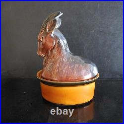 Céramique faïence barbotine chevreuil chamois fait main Art Déco France N3169