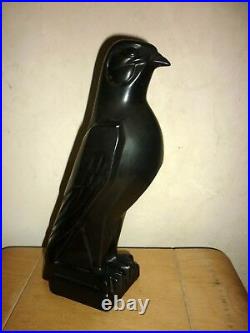 Céramique faïence oiseau signé à identifier Art Déco 1930 moderniste Sculpture