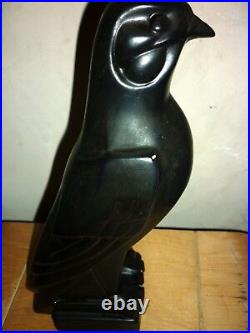 Céramique faïence oiseau signé à identifier Art Déco 1930 moderniste Sculpture