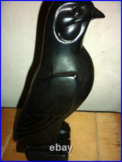 Céramique faïence oiseau signé à identifier Art Déco 1930 moderniste Sculpture