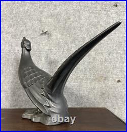 Céramique laquée noire époque Art Déco oiseau signé Jean Céramique laquée noire époque Art Déco oiseau signé Jean