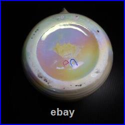 Céramique porcelaine poterie barbotine nacre dauphin art déco Asie Chine N7212