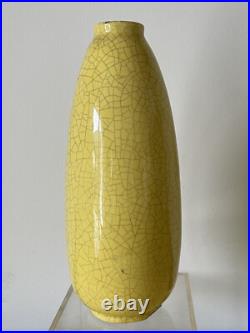 Céramique vase craquelée art déco probablement Francis Bischoff pour Primavera