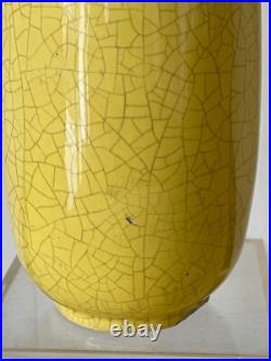 Céramique vase craquelée art déco probablement Francis Bischoff pour Primavera