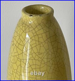 Céramique vase craquelée art déco probablement Francis Bischoff pour Primavera