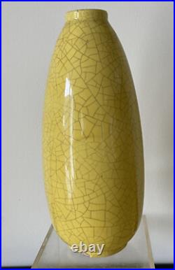 Céramique vase craquelée art déco probablement Francis Bischoff pour Primavera