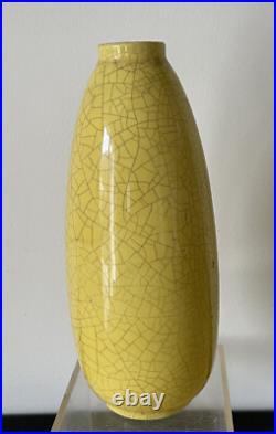 Céramique vase craquelée art déco probablement Francis Bischoff pour Primavera