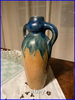 Céramique vintage signé, art déco, signé Méténier, grand vase ancien. 1920