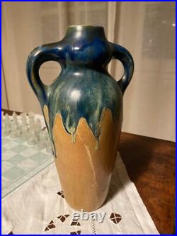Céramique vintage signé, art déco, signé Méténier, grand vase ancien. 1920