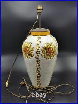 Charles Catteau Keramis ANCIEN GRAND VASE ART DECO en CERAMIQUE D 750 LAMPE