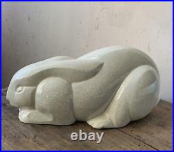 Charles Lemanceau K G Saint Clement Lapin Ceramique Craquelee Art Deco