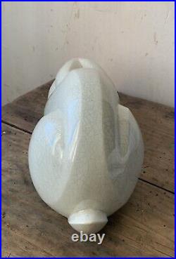 Charles Lemanceau K G Saint Clement Lapin Ceramique Craquelee Art Deco