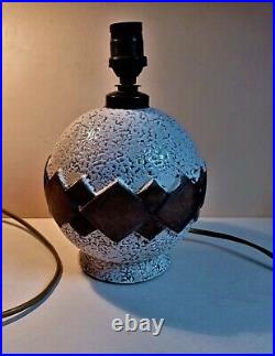 Charmante lampe art deco en céramique crispée 1930/35 style Jean Besnard