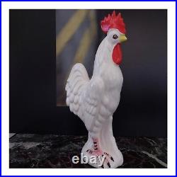 Coq figurine statue céramique faïence fait main Art Déco Design PN France N130