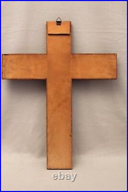 Crucifix christ en croix en céramique époque art déco XX siècle