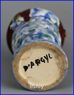 DArgyl Vase conique Art Déco Céramique et laiton France, vers 1928