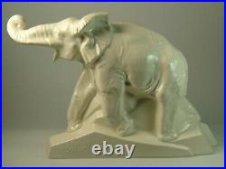 DOLLY l'éléphant en céramique craquelée signé LEJAN époque ART DÉCO
