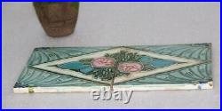 Décor de carreaux de céramique en relief Vintage Fine fleur rose colorée