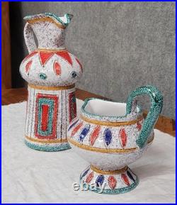 Deux piéces de forme en céramique Italienne époque Art Déco vers 1940