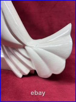 Dove Pigeon Jacques Adnet Sculpture Statue Objets Animal Craquele Art Deco 1930