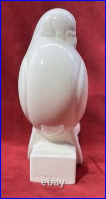 Dove Pigeon Jacques Adnet Sculpture Statue Objets Animal Craquele Art Deco 1930