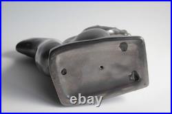 Écureuil céramique lustrée noire J. MAYOR Art Déco (64011)