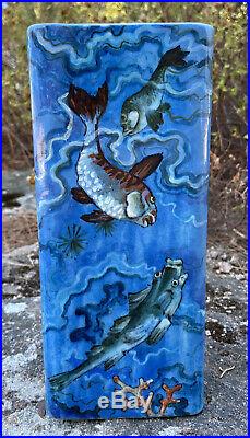 Edmond Lachenal (1855-1948) Vase En Céramique De Style Japonisant Art Déco