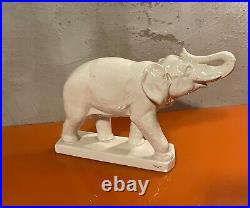 Éléphant Céramique Craquelé Art-deco De FONTINELLE modèle Très Rare
